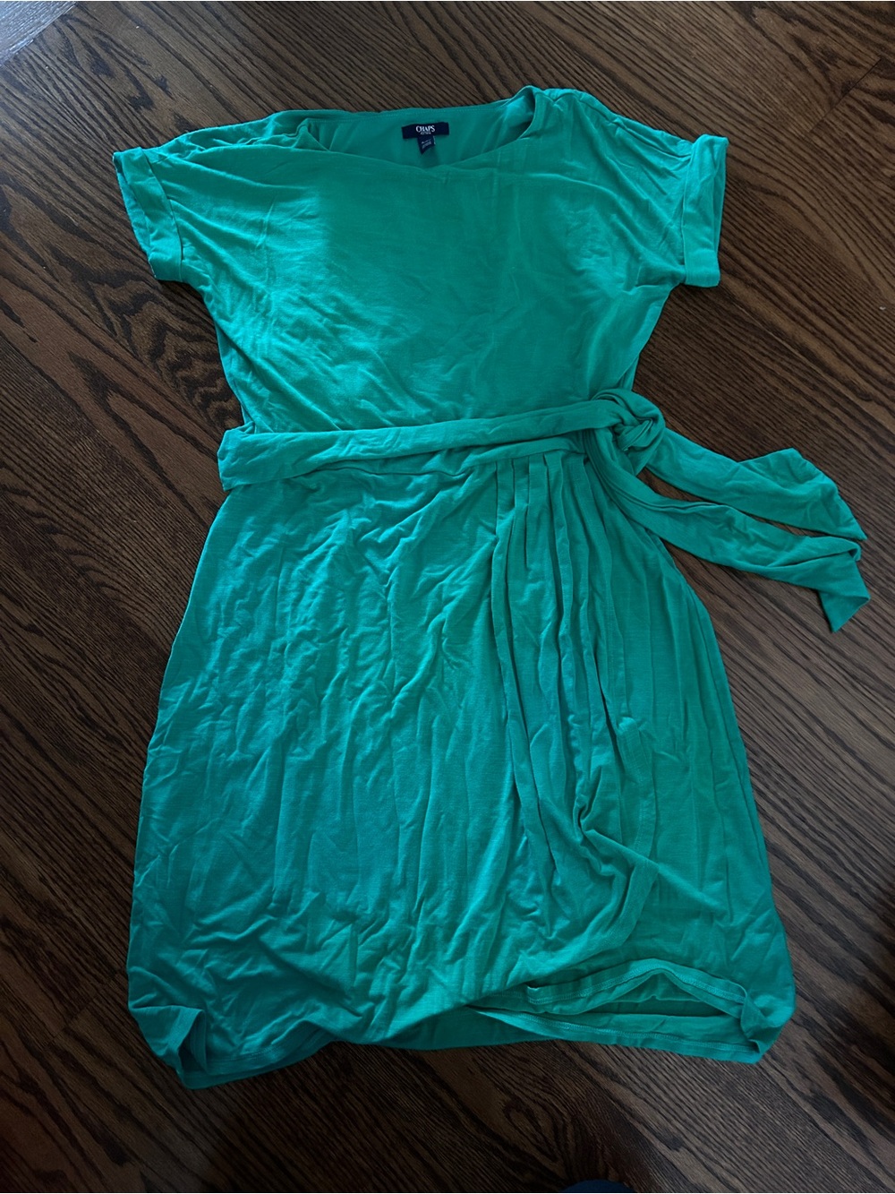 CHAPS Dress Women's GREEN Tie-Waist Dress